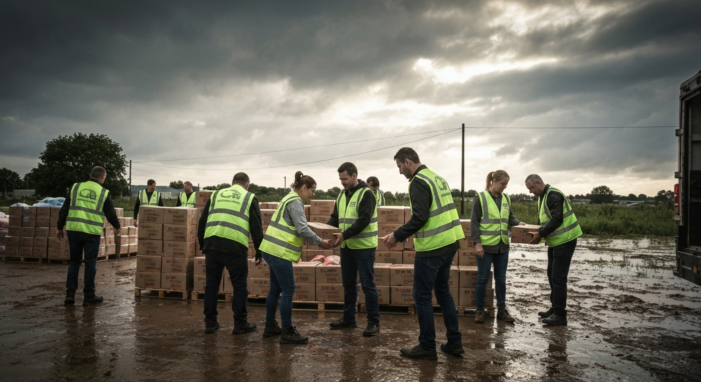 Students with books and laptops